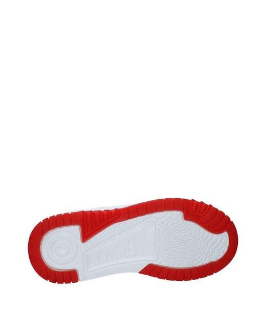 Versace Red Leather Athletic Sneakers for men