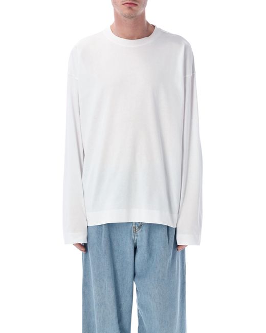 Dries Van Noten White Long-Sleeved T-Shirt for men