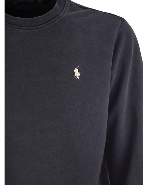 Polo Ralph Lauren Black Cotton Loopback Sweatshirt