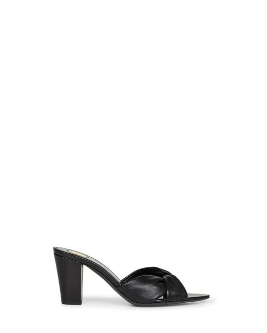 Saint Laurent Black Nappa Leather Franciane Mule Sandals