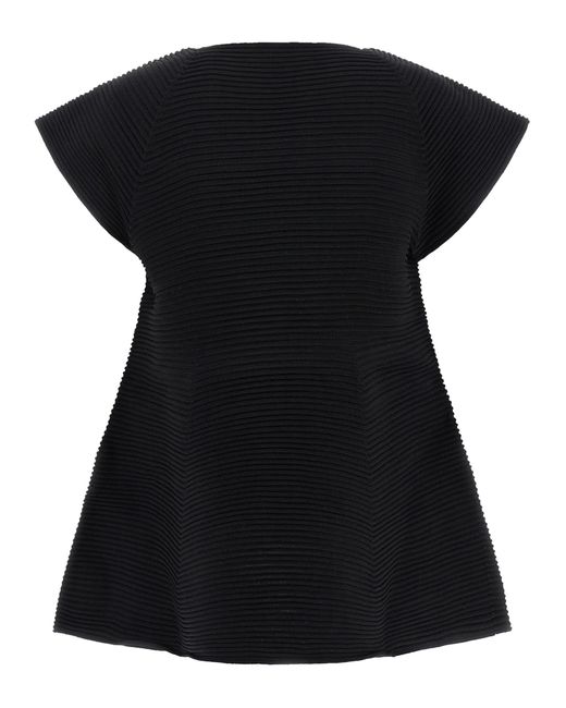 Issey Miyake Black Polyester Short Dress