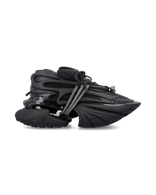Balmain Neoprene Unicorn Low Top Sneakers in Black for Men | Lyst