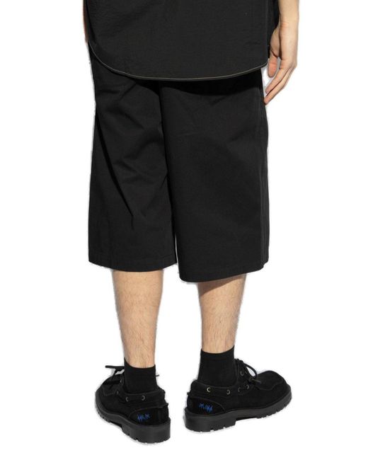 Lemaire Black Cotton Shorts for men