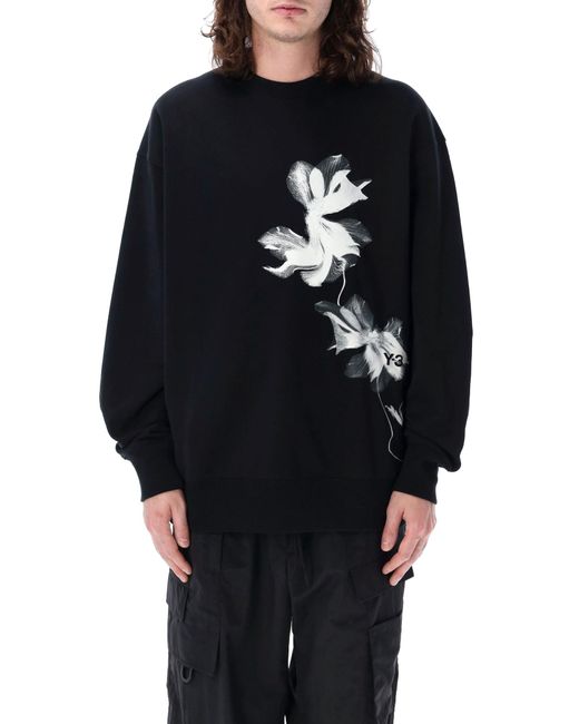 Y-3 Blue Graphic French Terry Sweatshirt
