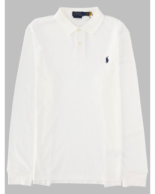 Polo Ralph Lauren White Cotton Polo Shirt for men