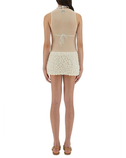Selia Richwood Natural Mini Poncik Dress Polyester