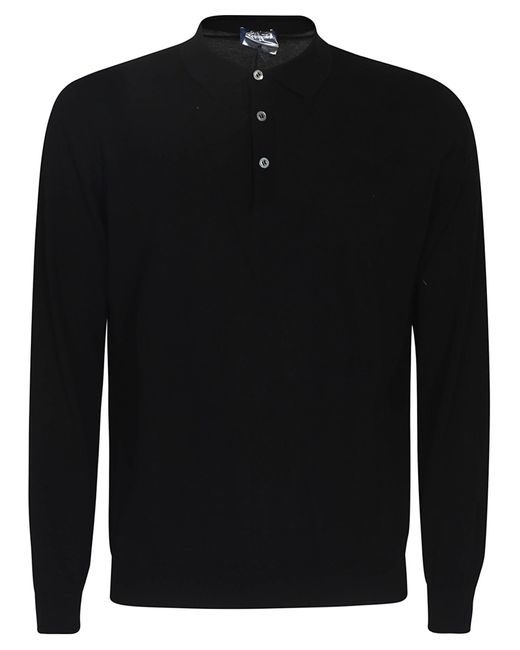 Drumohr Black Collared Sweatshirt for men