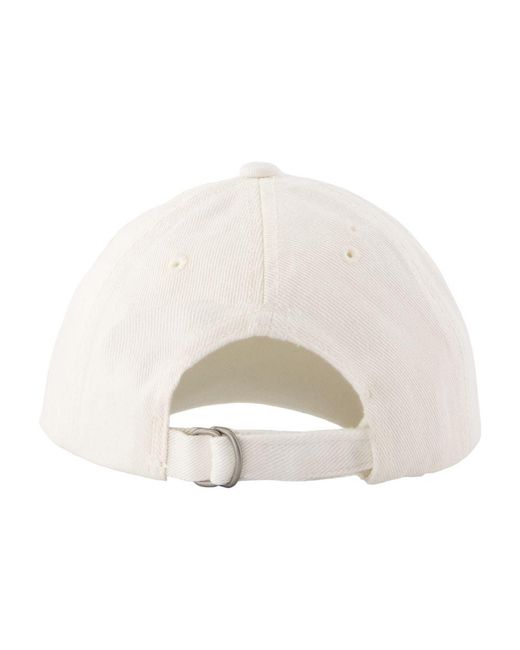 Acne White Acne Studios C40438-Du7 Cotton Baseball Cap