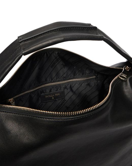 Patrizia Pepe Black Shoulder Bag Leather