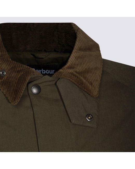 Barbour Green Cotton Padded Os Casual Jacket for men