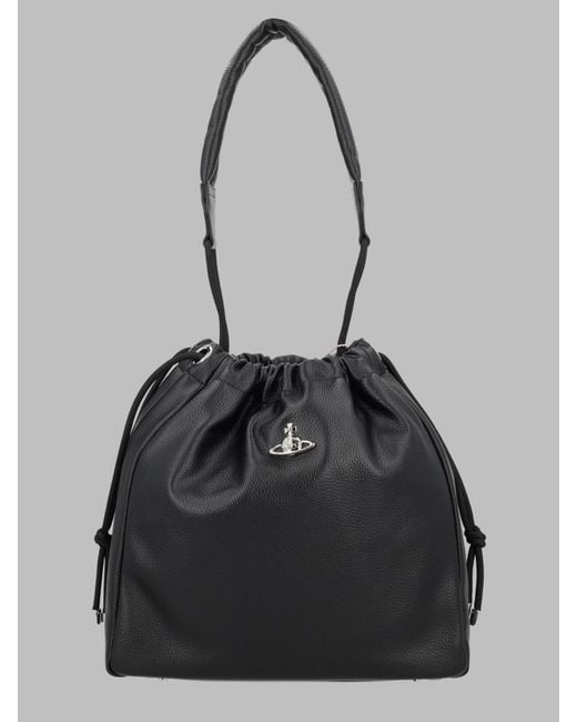 Vivienne Westwood Black Bucket Bag Hilary Polyurethane Shoulder