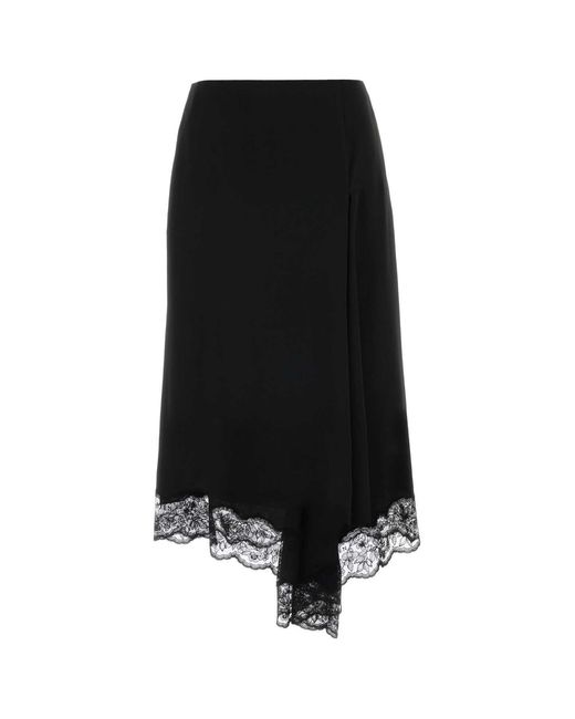 McQueen Black Crepe Skirt