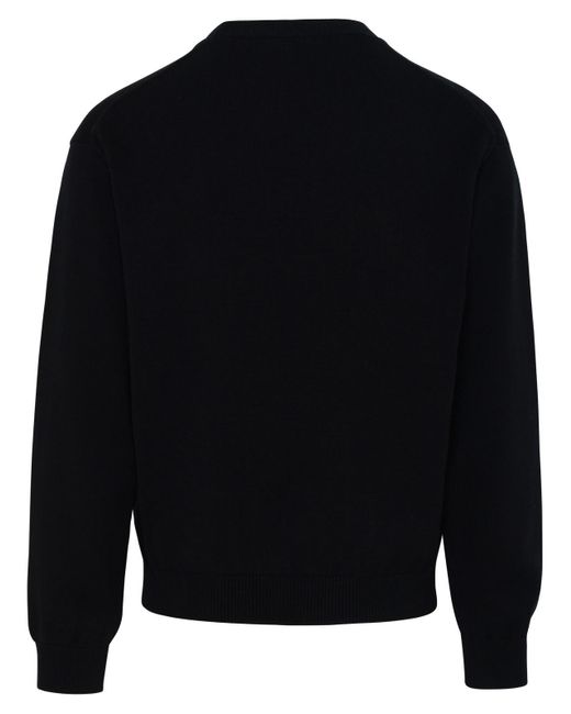 KENZO Blue Black Wool Blend Sweater for men