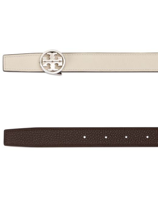 Tory Burch Multicolor Belt Miller Reversible Dark Cocoa-Ivory Cocoa/Ivory/ Bovine Suede
