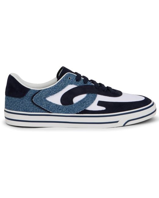 Dolce & Gabbana Blue Sneakers Dg Sailing Cotton Trainers for men