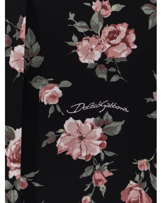 Dolce & Gabbana Black Stretch Silk Dress