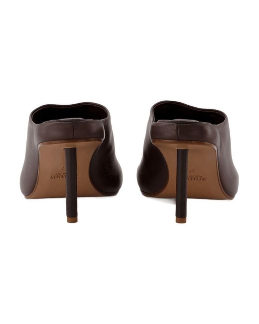 Jacquemus Brown Nuvola Mules Leather Shoes