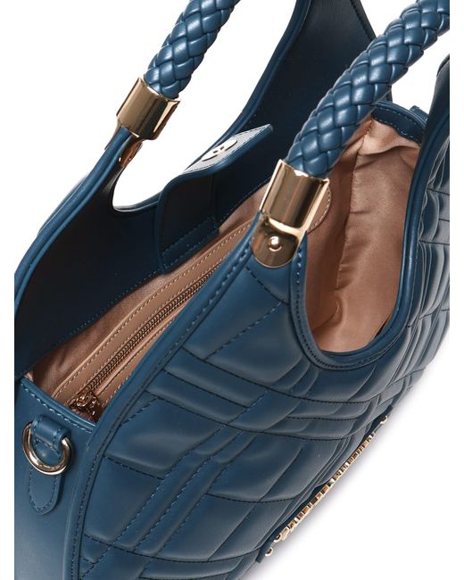 Love Moschino Blue Quilted Handbag