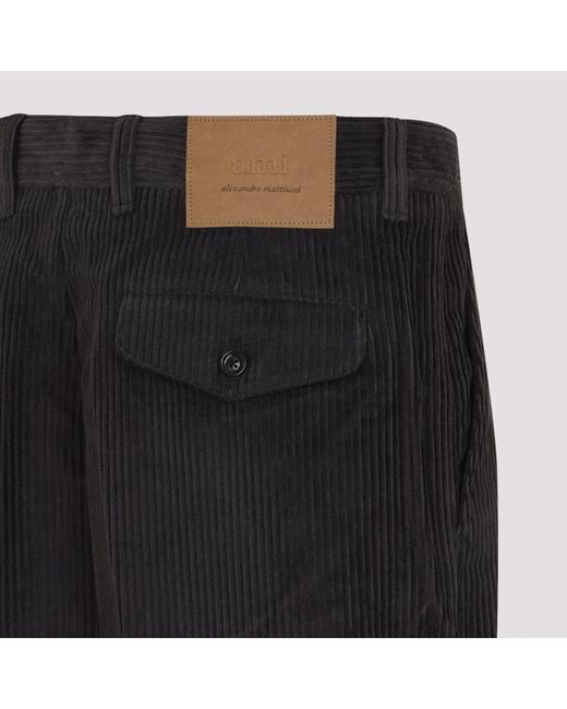 AMI Black Carrot Oversized Pants for men