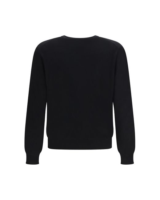Versace Black Greca Incrocio Sweater Kashmir/Capra Hircus for men
