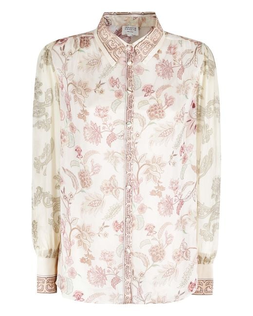 Hemant & Nandita Pink Shirt With Cami Viscosa Camicia