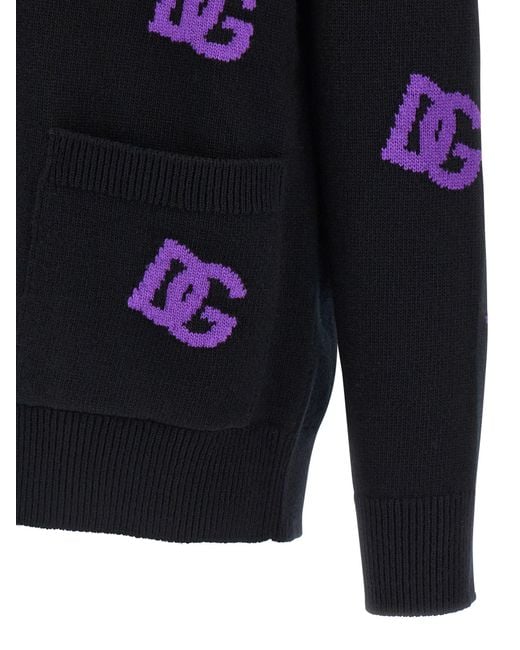 Dolce & Gabbana Blue Logo Cardigan