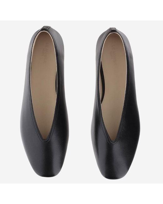 Le Monde Beryl Brown Leather Flats Luna