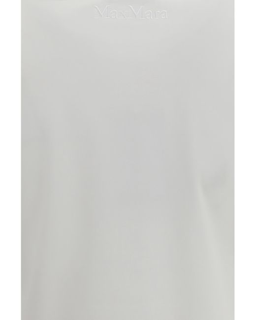 Max Mara Pure White Donata Cotton T-Shirt T-Shirts