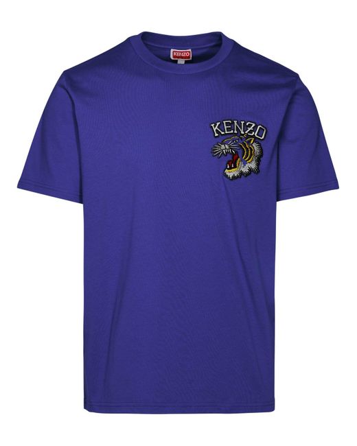 KENZO 'tiger Varsity' Blue Cotton T-shirt for men