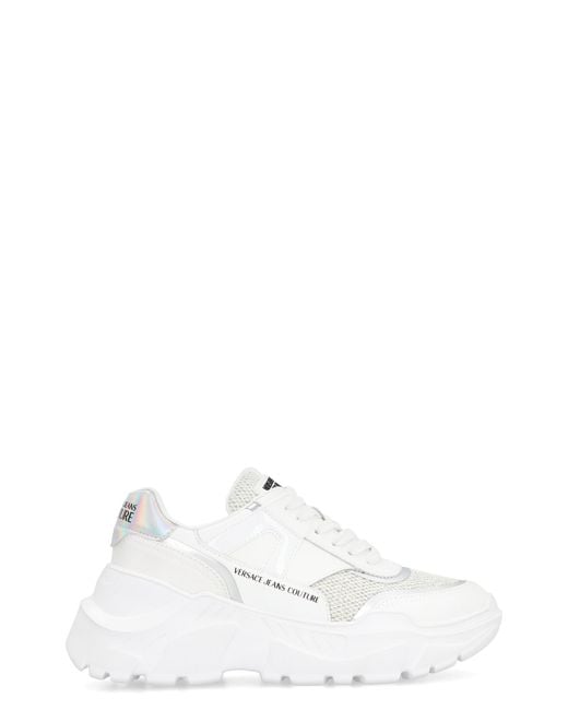 Versace Jeans Couture White Speed Track Low-Top Sneakers Trainers