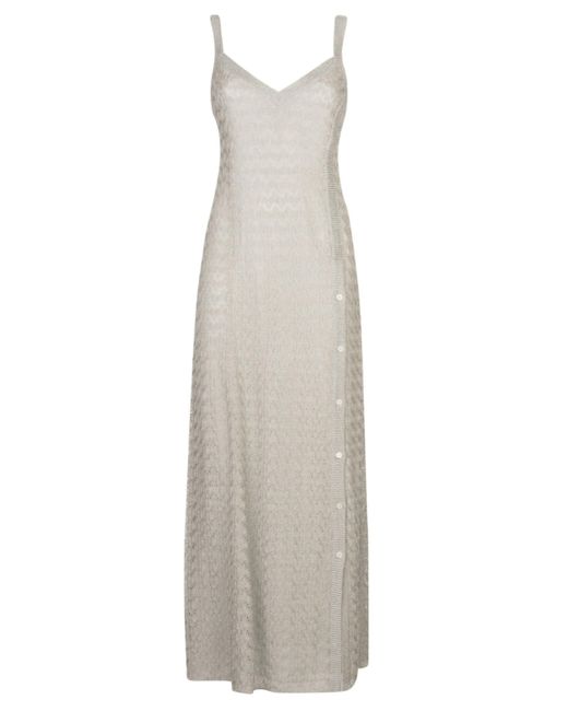 Missoni White Long-Length Sleeveless Dress