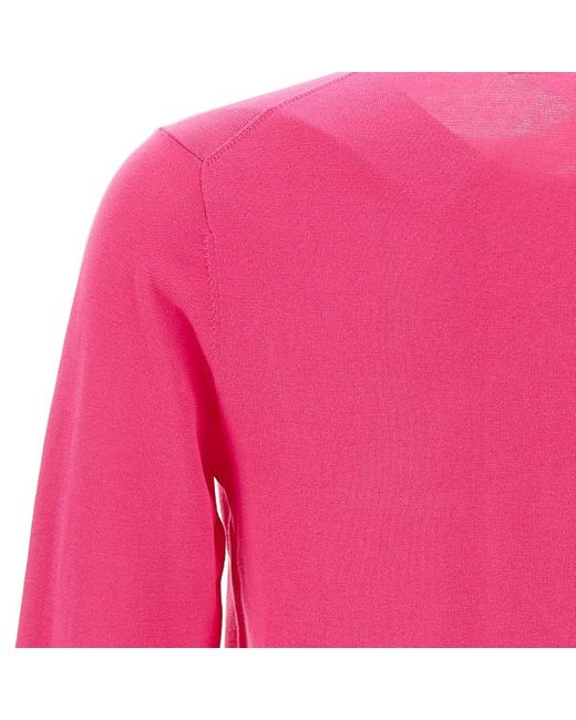 Sun 68 Pink Solid Cotton Sweater for men