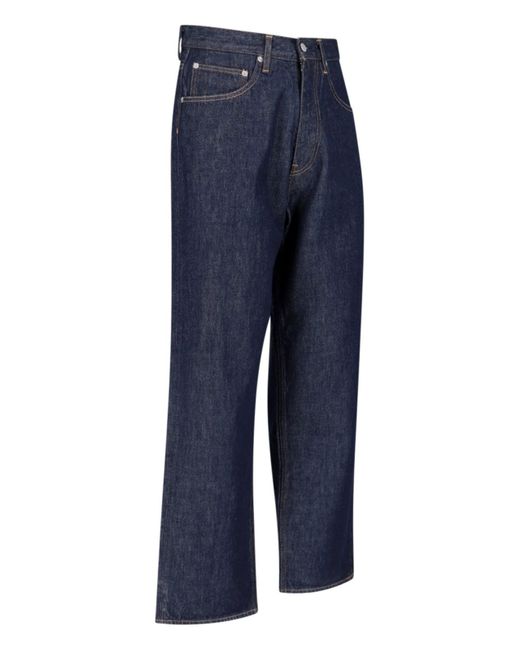 Auralee Blue Wide Leg Jeans for men