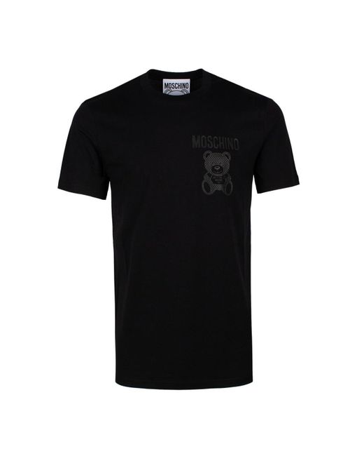 Moschino Black Logo-Printed Crewneck T-Shirt for men