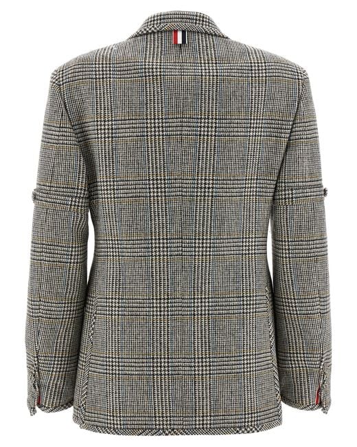 Thom Browne Gray Prince Of Wales Blazer