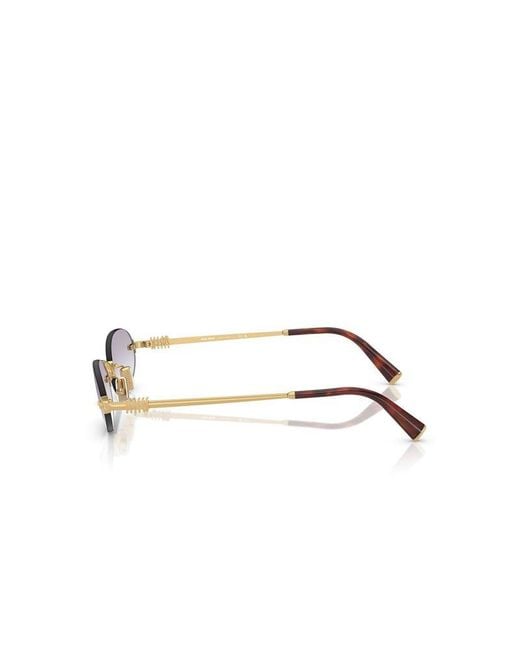 Miu Miu Metallic Miu Sunglasses Gradient- Gradient/ Metal Eyewear