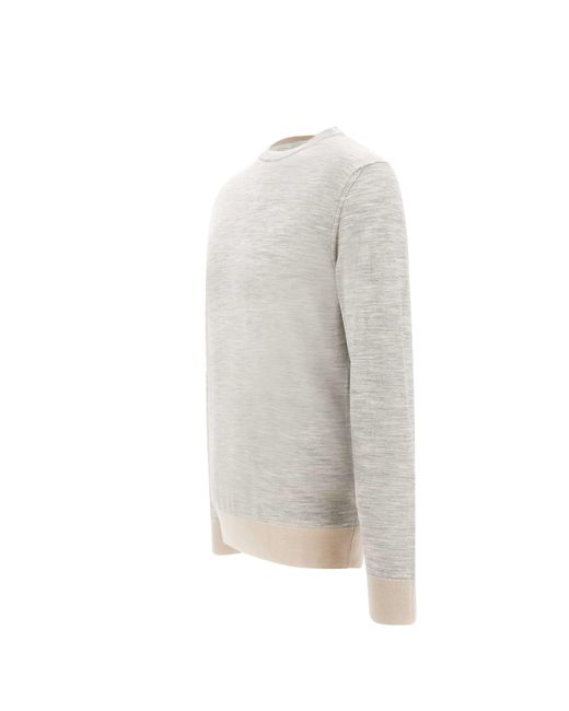 Eleventy White Wool And Silk Sweater for men
