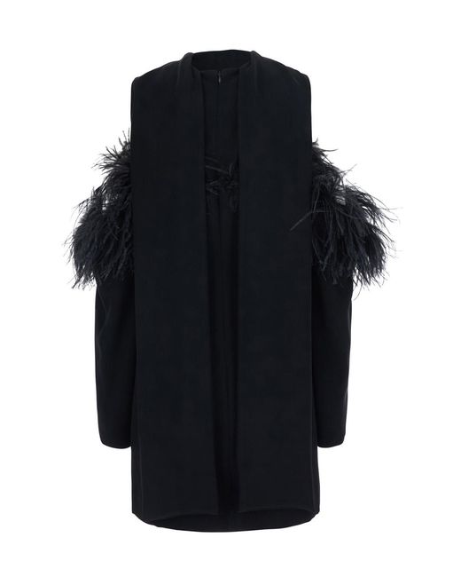P.A.R.O.S.H. Blue Dress Feathers Polyester
