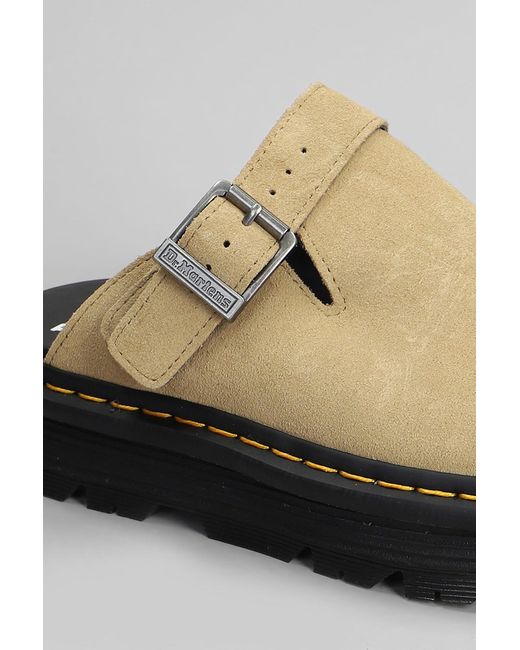 Dr. Martens Gray Zebzag Slipper-Mule for men