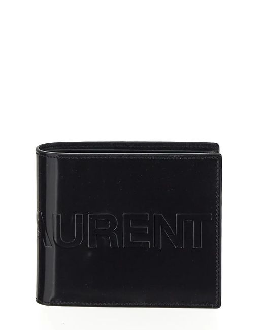 Saint Laurent Men's East West Leather Bifold Wallet - Black - Size One Size - Nero
