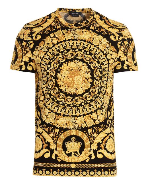 Versace Metallic 'barocco' T-shirt for men