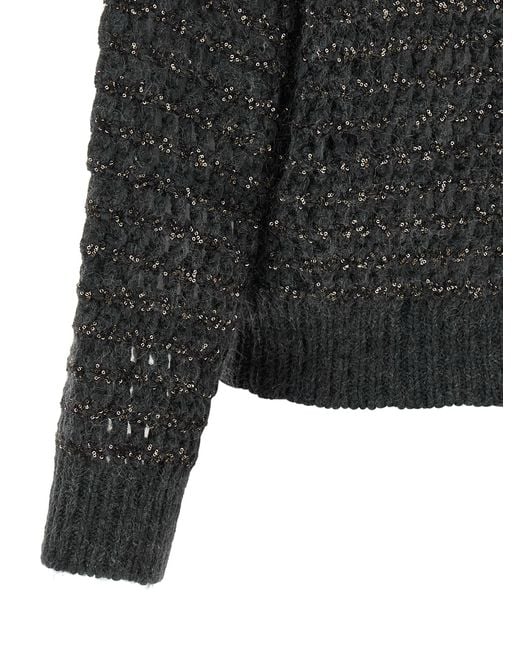 Brunello Cucinelli Gray Elastane Cardigan Clothing
