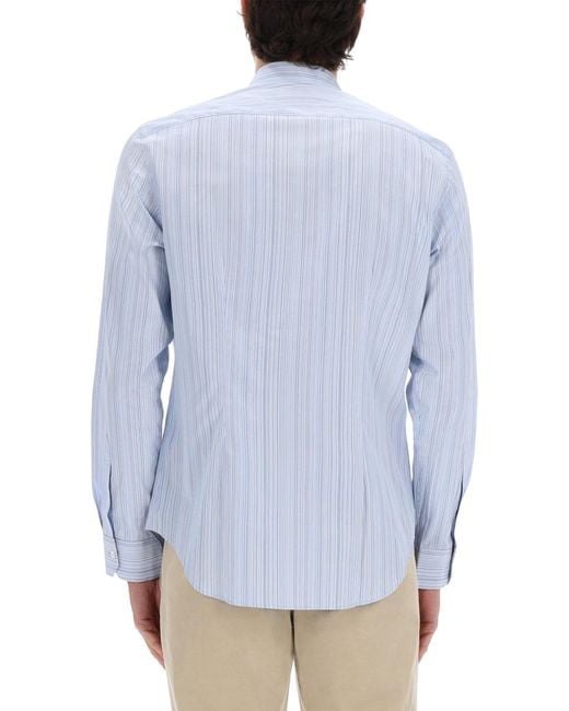 Paul Smith Blue Signature Stripe Shirt Cotton for men