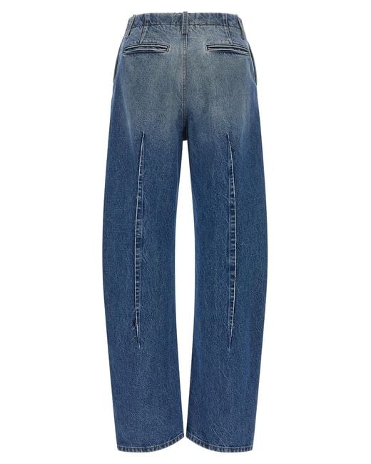 MM6 by Maison Margiela Blue Cotton High-Waisted Jean Clothing