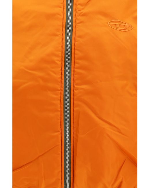 DIESEL Orange Bomber Jacket W-Type-D1 Outer: Polyamide for men