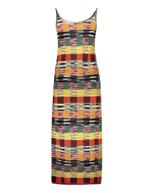 Palm Angels Multicolor X Missoni Knitted Long Dress