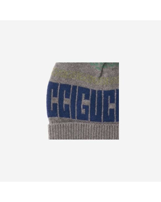 Gucci Gray Wool Hat With Logo for men