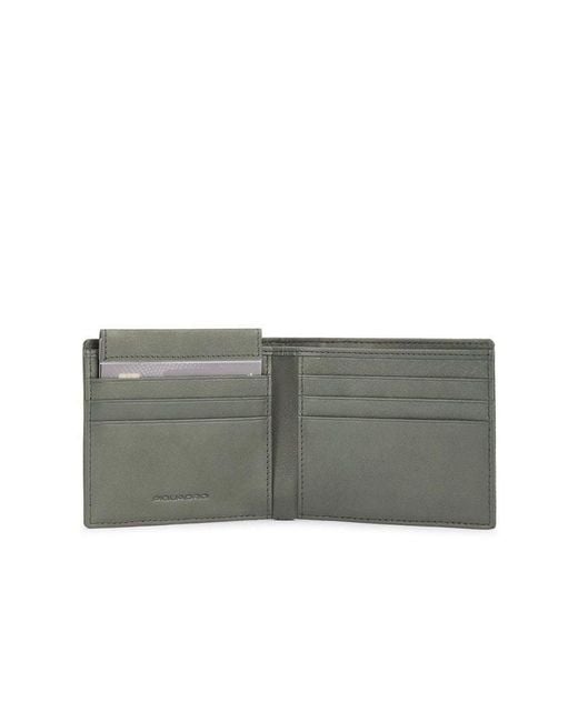 Piquadro Gray Wallet Recycled Polyester Bags for men