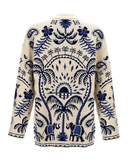 Alanui Multicolor Lush Nature Foulard Sweater, Cardigans for men