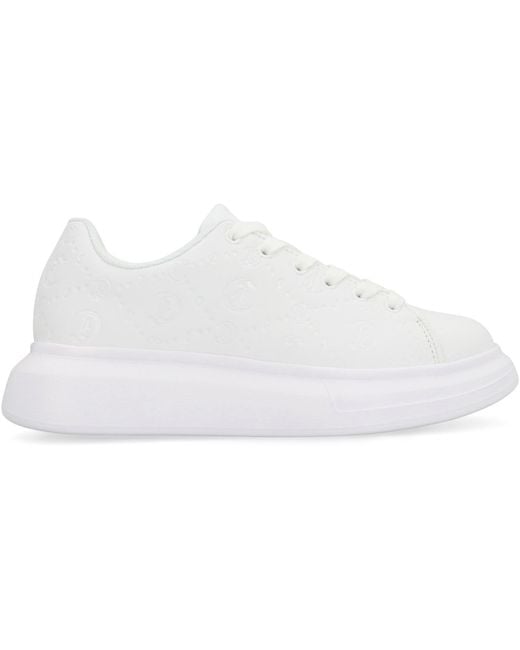 Just Cavalli White Leather Low-Top Sneakers Trainers